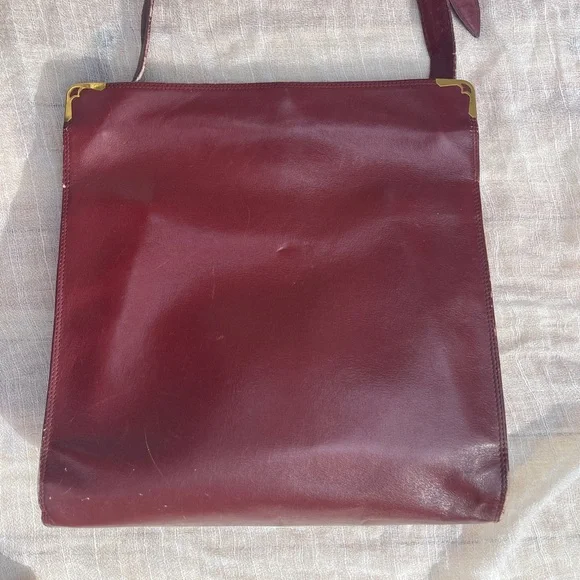 Must de Cartier Shoulder Bag Purse Crossbody Leather Authentic Vintage Clutch - Picture 12 of 15